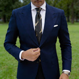 Black With Gold Abstract Brushstroke Necktie