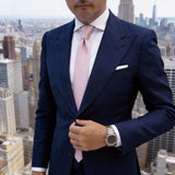 Pink Pink Solid Necktie