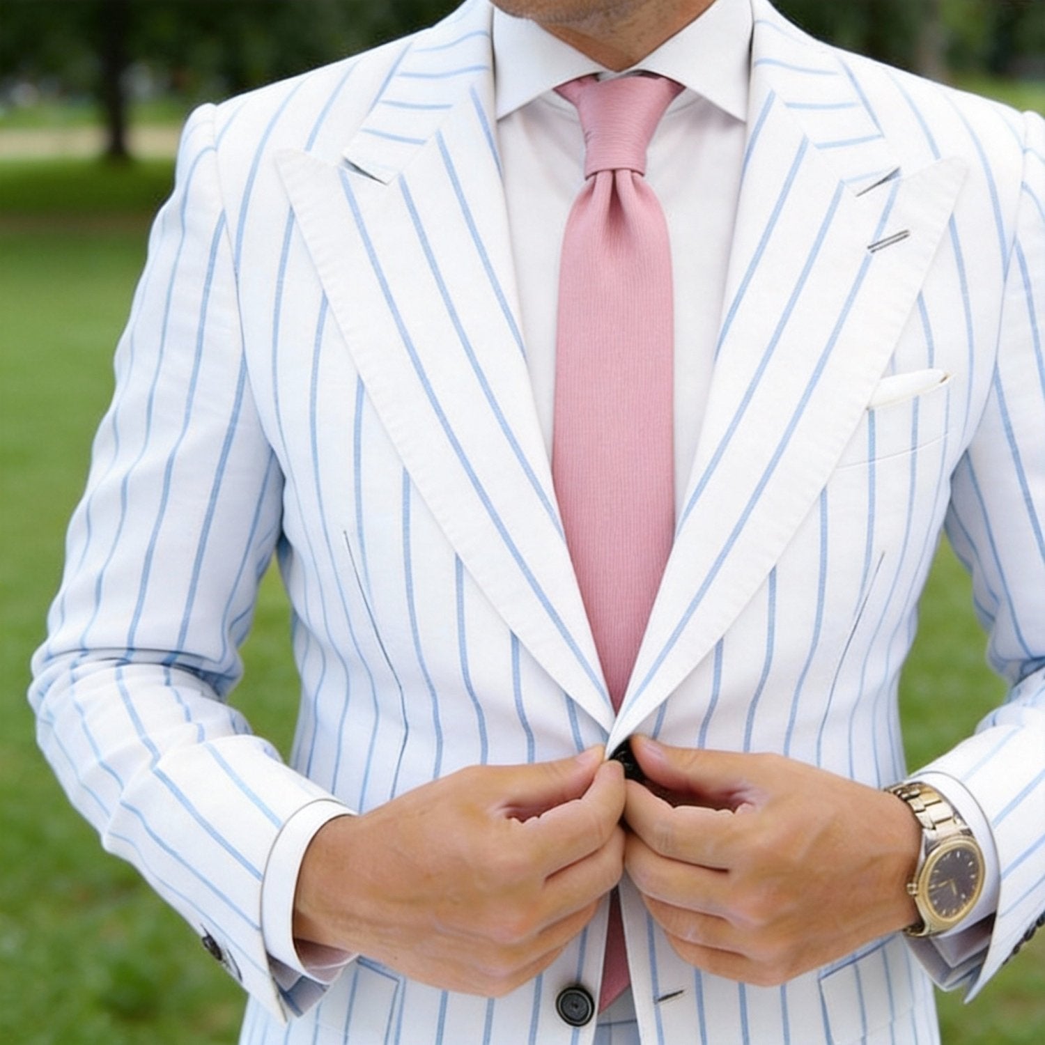 Pink Pink Solid Necktie