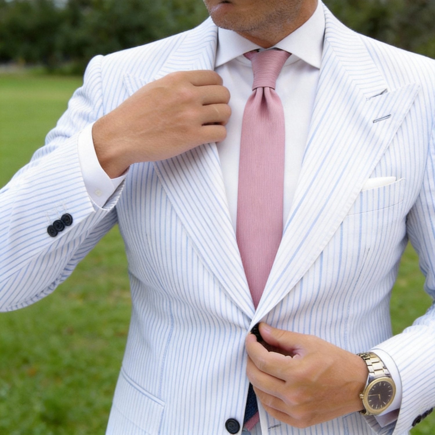 Pink Pink Solid Necktie