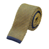 Navy Yellow Knitted Necktie