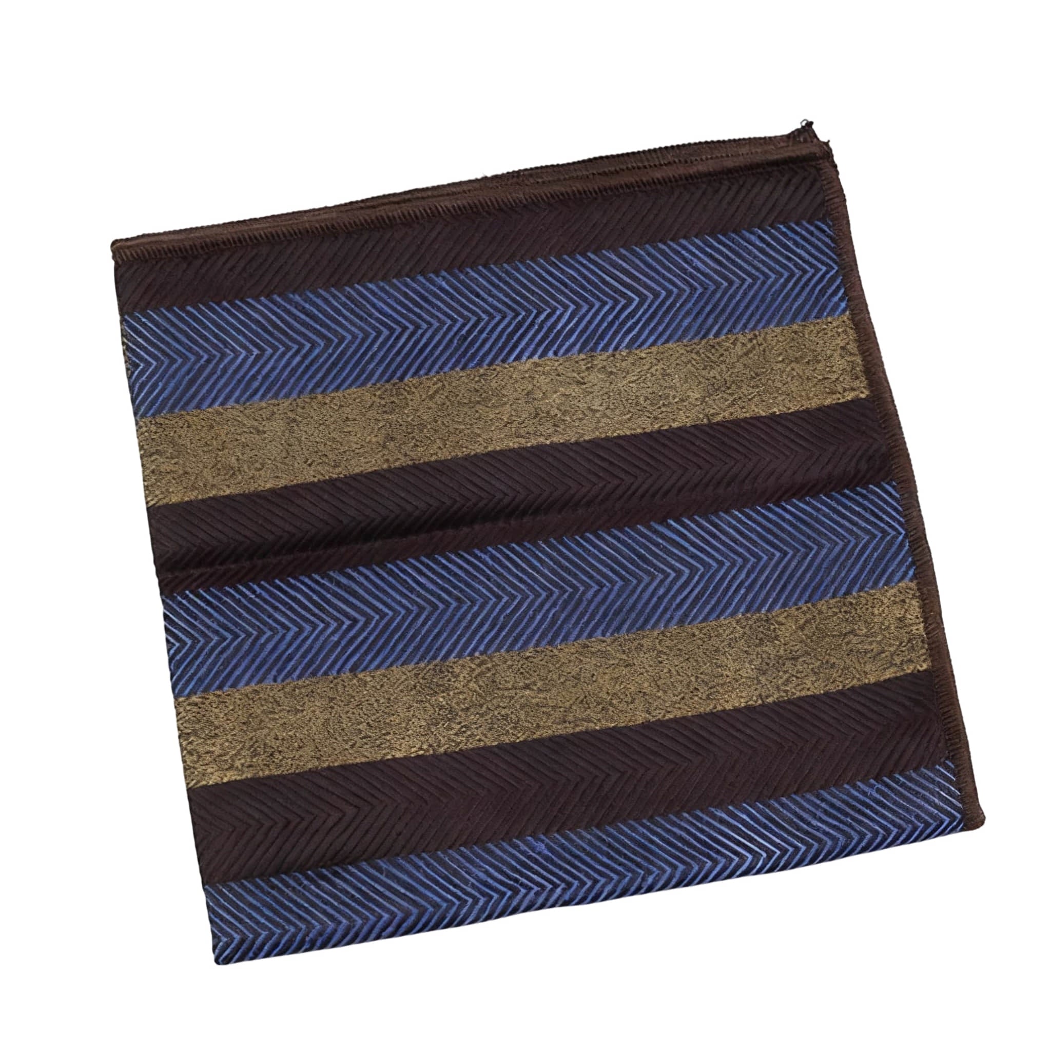 Black Gold Striped Pocket Square