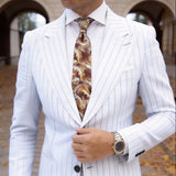 Brown With Gold Paisley Necktie