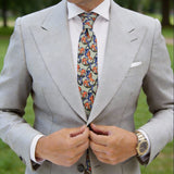 Green With Orange Horse Necktie