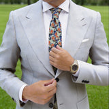 Green With Orange Horse Necktie