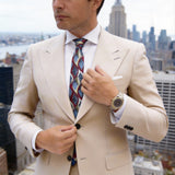 Maroon With Blue Abstract Necktie