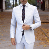 Brown With Blue Square Necktie