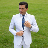 Blue With Brown Oval And Dot Necktie