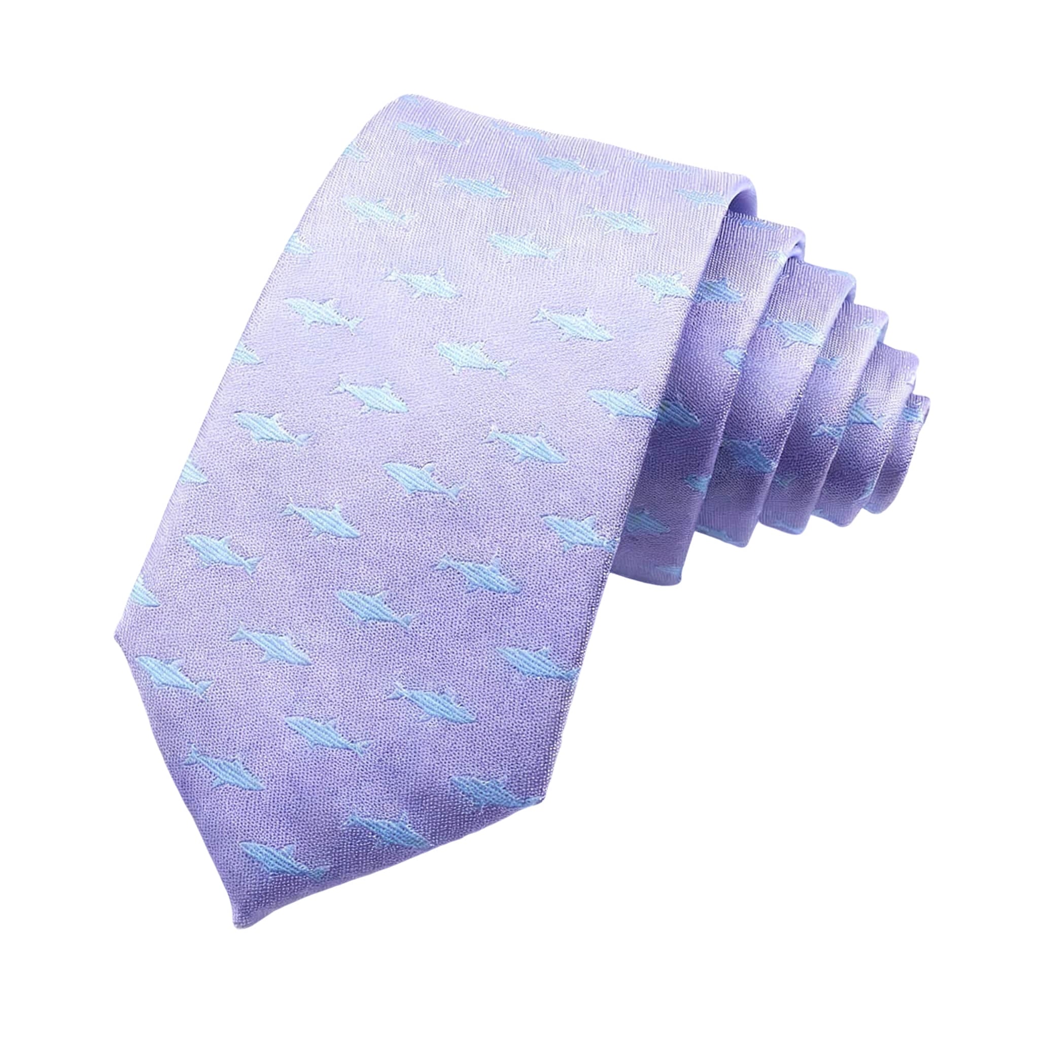 Lavender Blue Shark Necktie