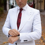 Burgundy With Red Floral Necktie