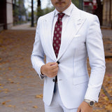 Maroon Necktie With Green Circular Floral Motifs