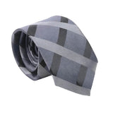 Gray Black Striped Necktie