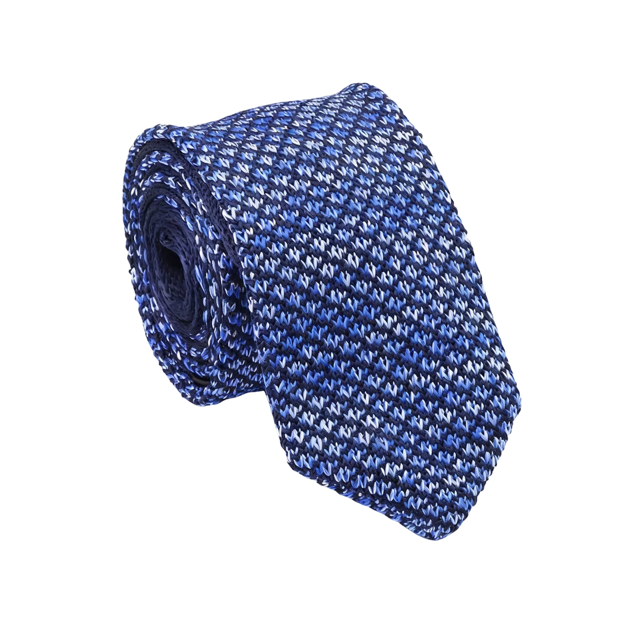 Blue White Geometric Necktie