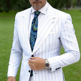 Navy With Yellow & Blue Paisley Necktie