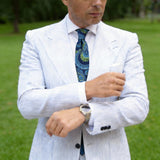 Navy With Yellow & Blue Paisley Necktie