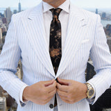 Black With Brown Floral Necktie