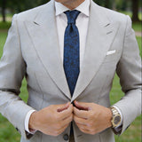 Black With Blue Paisley Necktie