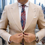 Red With Blue Paisley Necktie