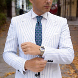 Teal with Purple Square Necktie