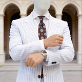 Brown with Multicolor Medallion Floral Necktie