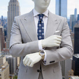 Blue with Pink Medallion Floral Necktie