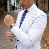 Blue with Pink Medallion Necktie