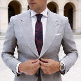 Purple with White Pattern Necktie