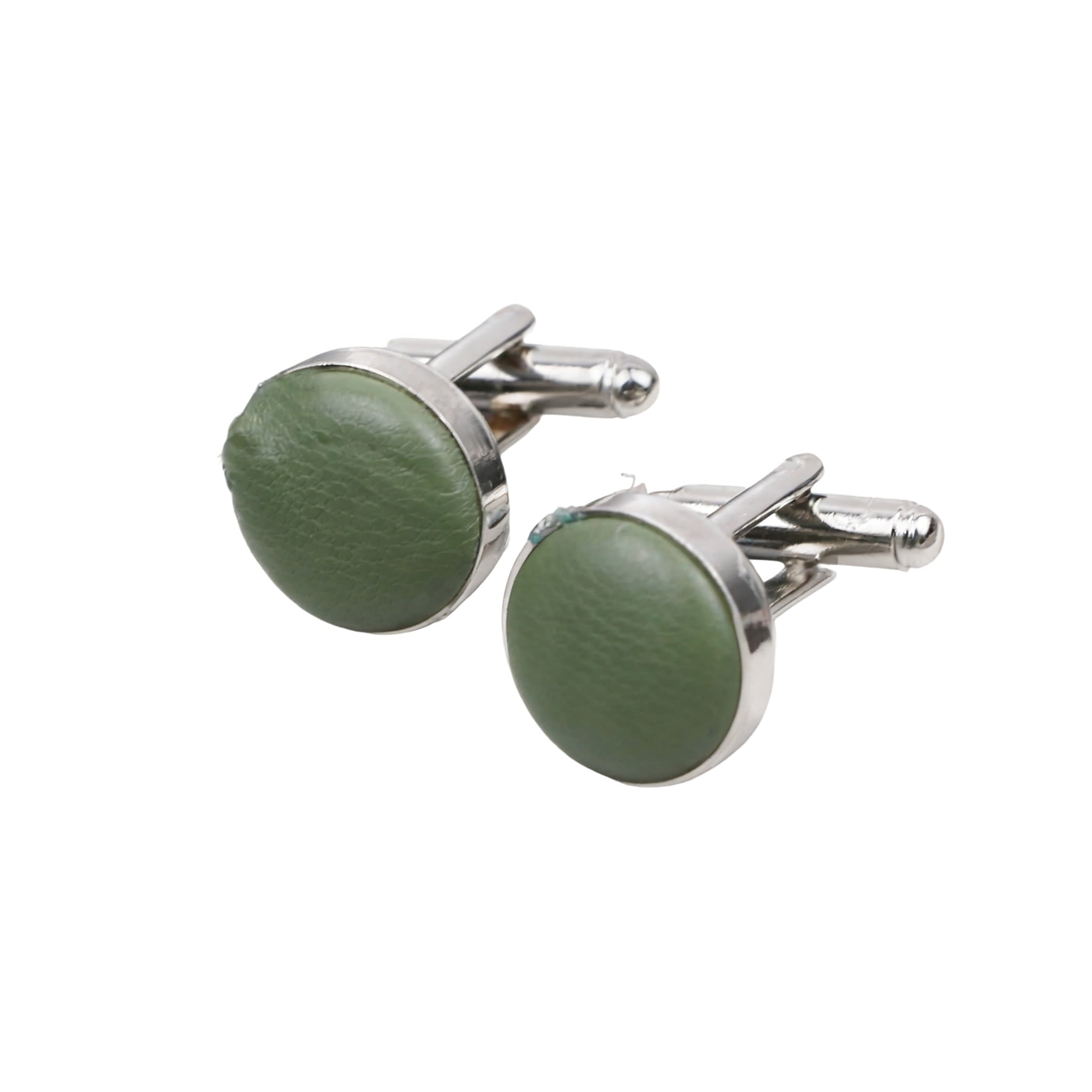 Aqua Silver Plain Cufflink
