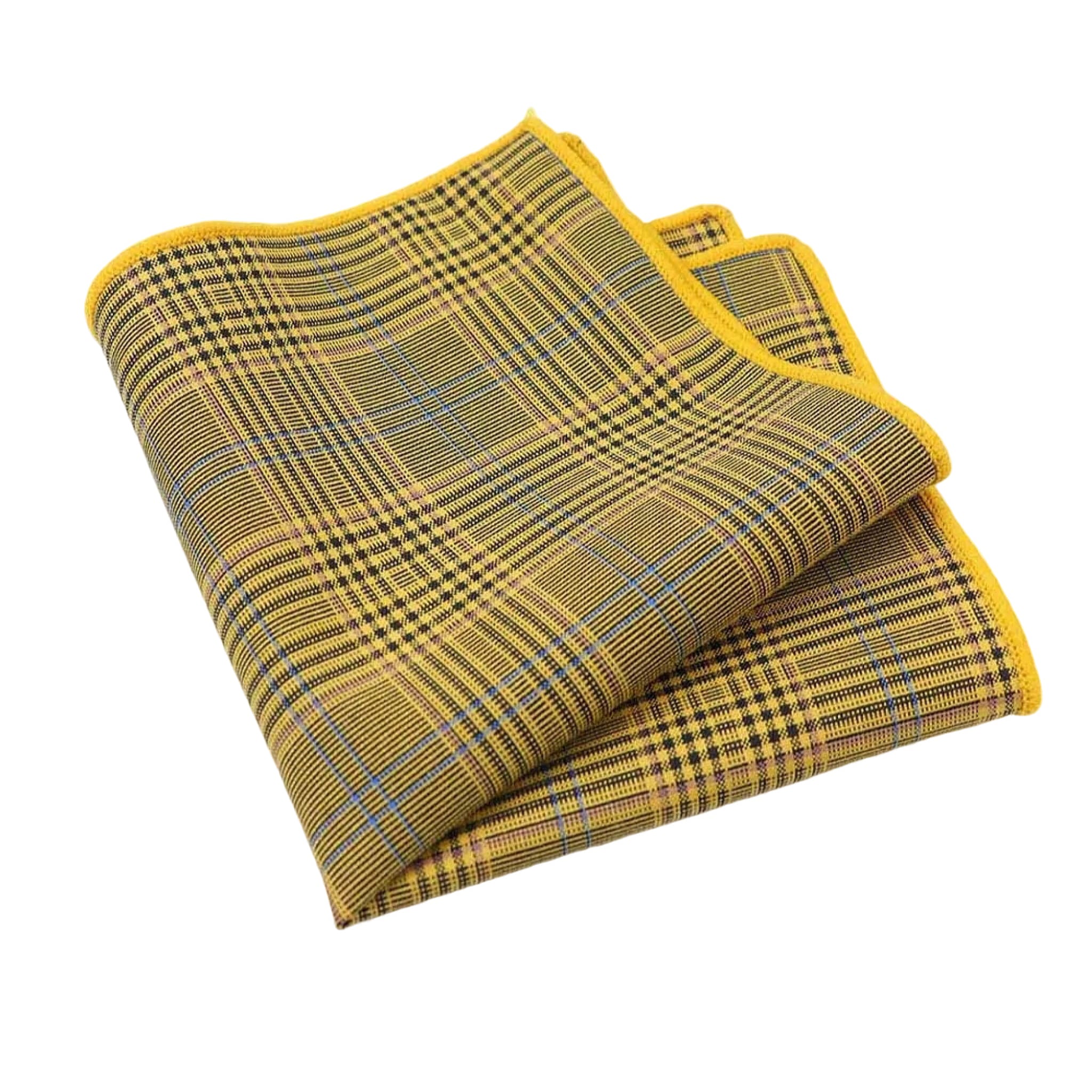 Yellow Plaid Pocket Square
