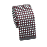 Gray Red Dotted Necktie