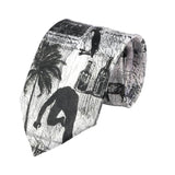 Gray Purple Striped Necktie