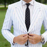 Black Necktie With Purple Small Squares