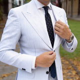 Black Necktie With Purple Small Squares