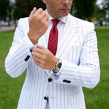 Red With Black Dots Pink Squares Necktie