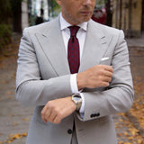 Red With Blue Square Brown Dot Necktie