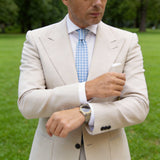 Light Blue With White Check Necktie