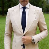 Blue With Black Checkered Necktie