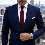 Red With Black Checkered Necktie