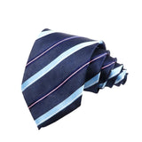 Navy Blue Blue Striped Necktie