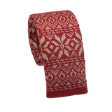 Red Beige Geometric Necktie