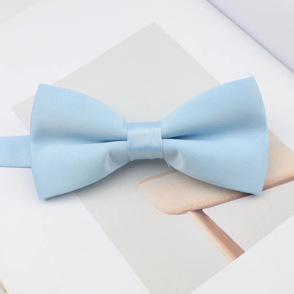 ZONFAZ Mens Solid Color Silk Bow Ties Colorful Casual Fashion Cute Soft Candy Color Bowties