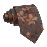 Brown Brown Floral Necktie