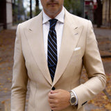 Black With Light Blue Stripes Necktie