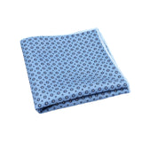 Charcoal Grey Lavender Geometric Floral Pocket Square