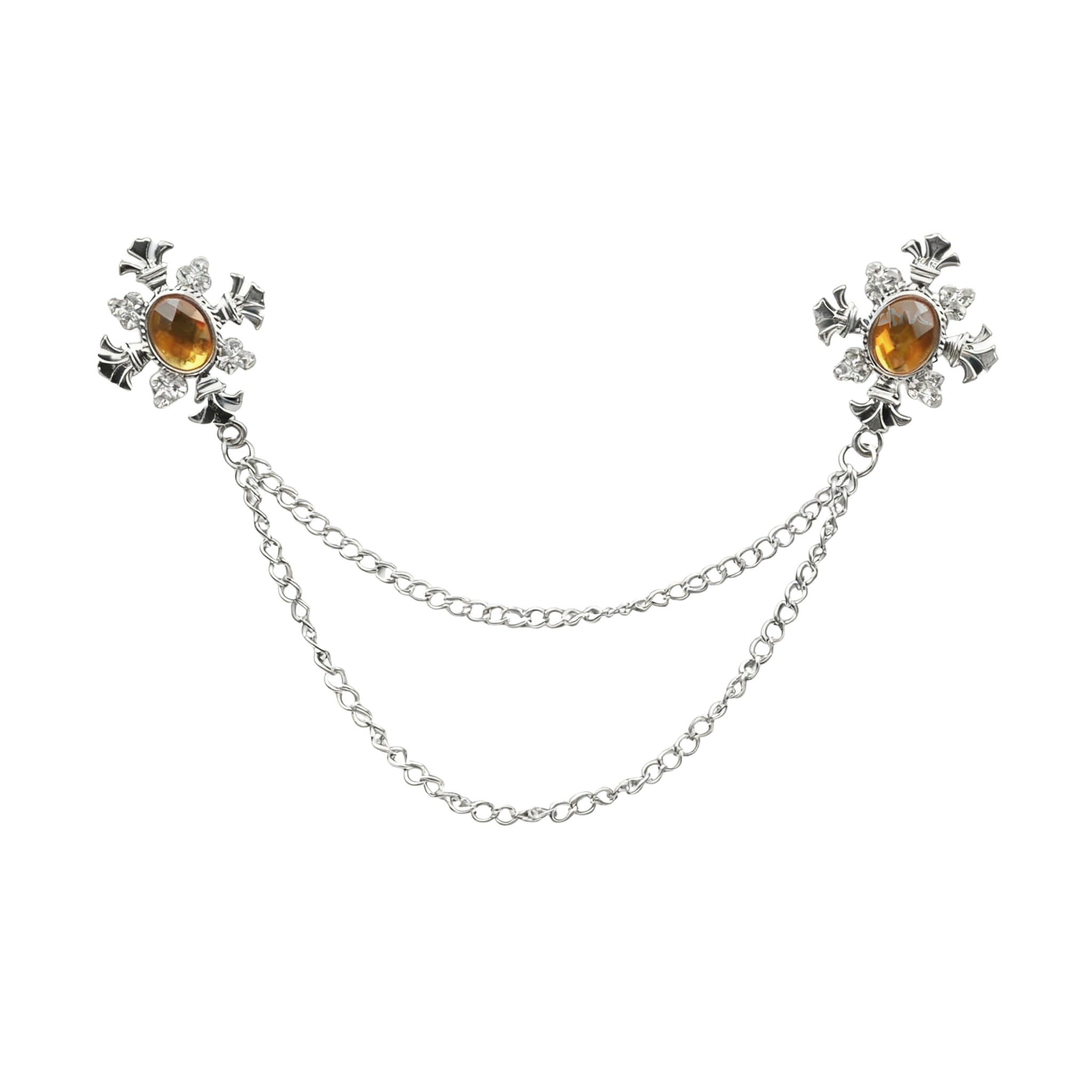 Silver Brown Chain Accessorie