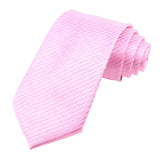Pink White Striped Necktie