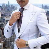 Purple With Green Leaves Necktie