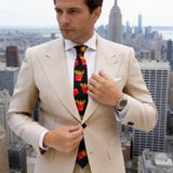 Black With Red French Fries Necktie