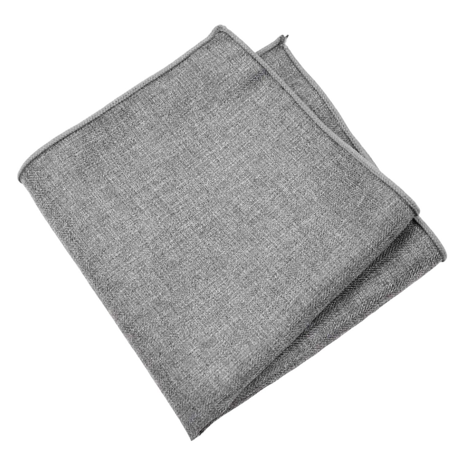 Gray With Gray Solid Pocket Square