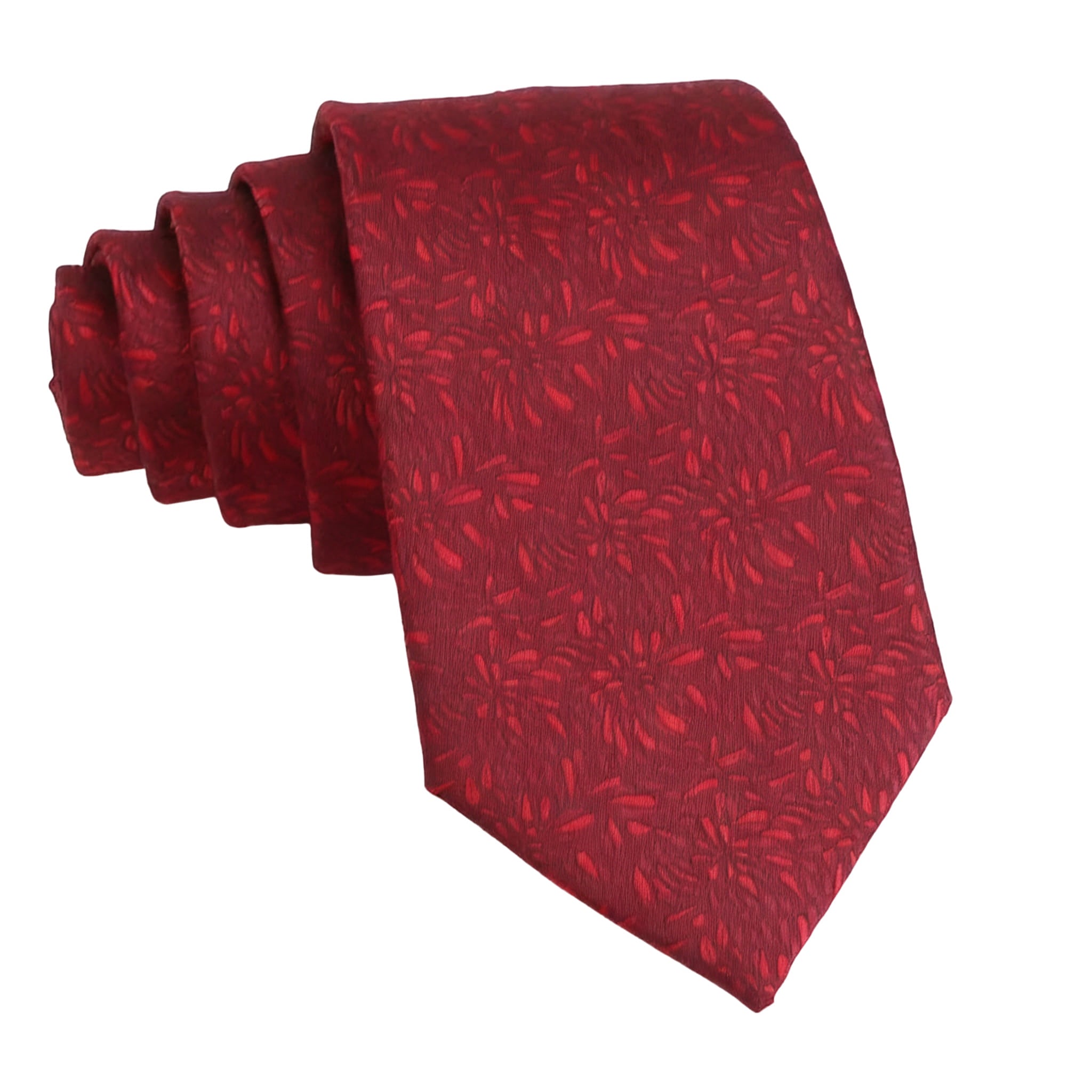 Red Red Floral Necktie